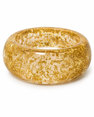 Amber Gold Resin Bangle
