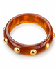 Resin Gold Bead Wide Bangle