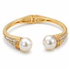 Pearl Open-End Alloy Bangle
