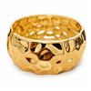 Vintage Gold Wavy Hammered Alloy Bangle