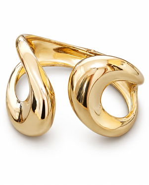 Sculptural Open Cuff Bangle