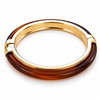 Amber Gold-Tone Alloy Bangle