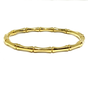 GOLD BAMBOO STAINLESS STEEL BRACELET