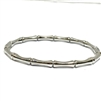 SILVER BAMBOO STAINLESS STEEL BRACELET