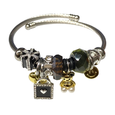 BLACK PANDORA BRACELET