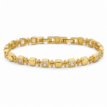 Square Crystal Link Bracelet