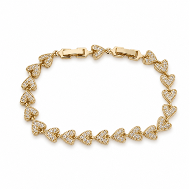 Heart PavÃ© Zircon Bracelet