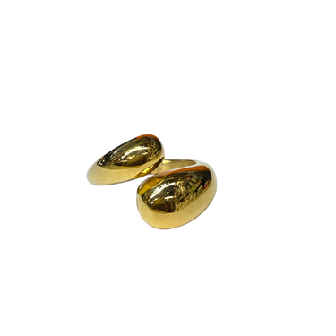 GOLD TEAR DROP RING