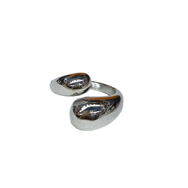 SILVER TEAR DROP RING