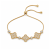 Sparkling Clover Zircon Bracelet
