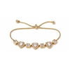 Square & Heart Zircon Adjustable Bracelet