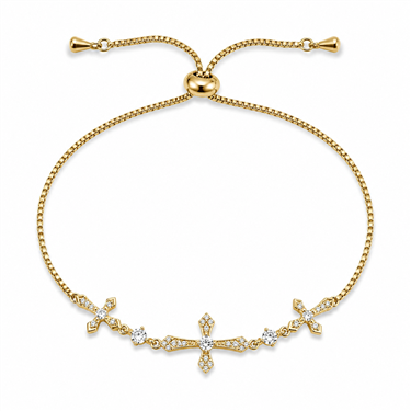 Multi-Cross Zircon Adjustable Bracelet
