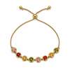 Bezel Set Round Zircon Adjustable Bracelet