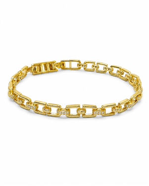 Rhinestone Link Bracelet