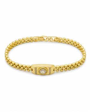 Square Link Rhinestone Bracelet