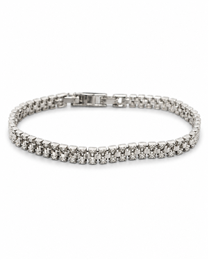 Double Row Rhinestone Chain Bracelet