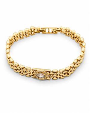 Oval Stone Link Bracelet