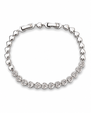 Heart Crystal Link Bracelet