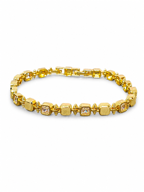 Square Crystal Link Bracelet