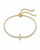 CZ Cross Adjustable Tennis Bracelet