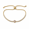 Single Round Zircon Adjustable Tennis Bracelet