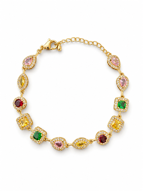 Multi-Color Gemstone Bracelet