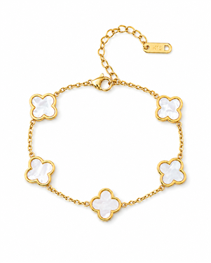 Five Clover Charm Bracelet