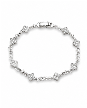 Four-Leaf Flower Zircon Chain Bracelet