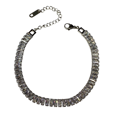SILVER RHINESTONE BRACELET
