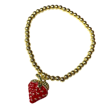 GOLD STRAWBERRY BRACELET