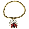 GOLD LADY BUG BRACELET