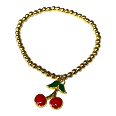 GOLD CHERRY BRACELET