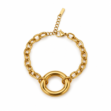 Chunky Oval Ring Chain Bracelet