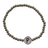 SILVER BEADED ''P'' BRACELET