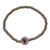 SILVER BEADED ''V'' BRACELET