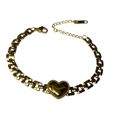 GOLD HEART BRACELET