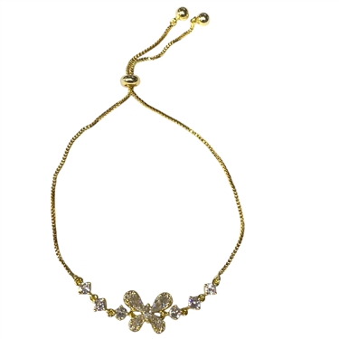 GOLD BUTTERFLY SLIDER BRACELET