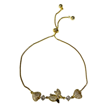 GOLD BUTTERFLY SLIDER BRACELET
