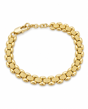Textured Oval Link Bracelet