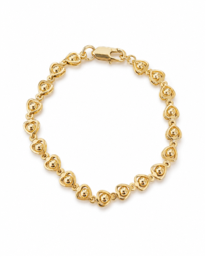 Heart Bead Link Bracelet