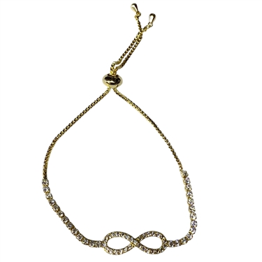 GOLD INFINITY SLIDER BRACELET