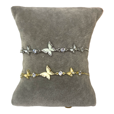 SILVER BUTTERFLY SLIDER BRACELET