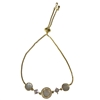 GOLD MOTHER OF PEARL SLIDER BRACELET
