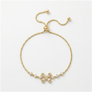 Bow-tie drawstring bracelet