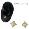 GOLD DIAMOND SHAPE EARRING
