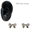 SILVER BOW EARRING