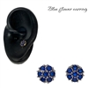 SILVER FLOWER EARRING