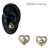 GOLD HEART EARRING