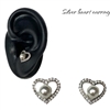 SILVER HEART EARRING