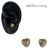 GOLD HEART EARRING